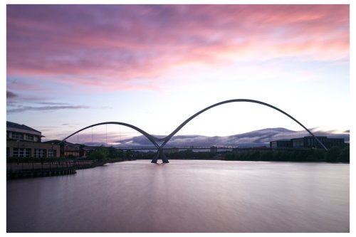 Infinity bridge, Stockton on Tees, UK  (SUNSET) 