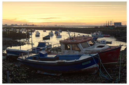 Paddys hole, South Gare, UK..  (SUNSET)